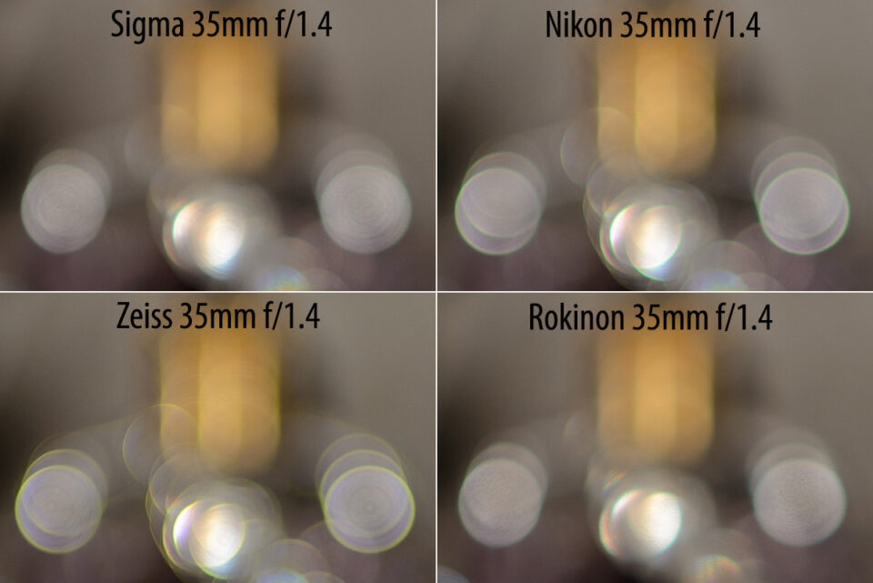 西格玛35mm f/1.4散景比较