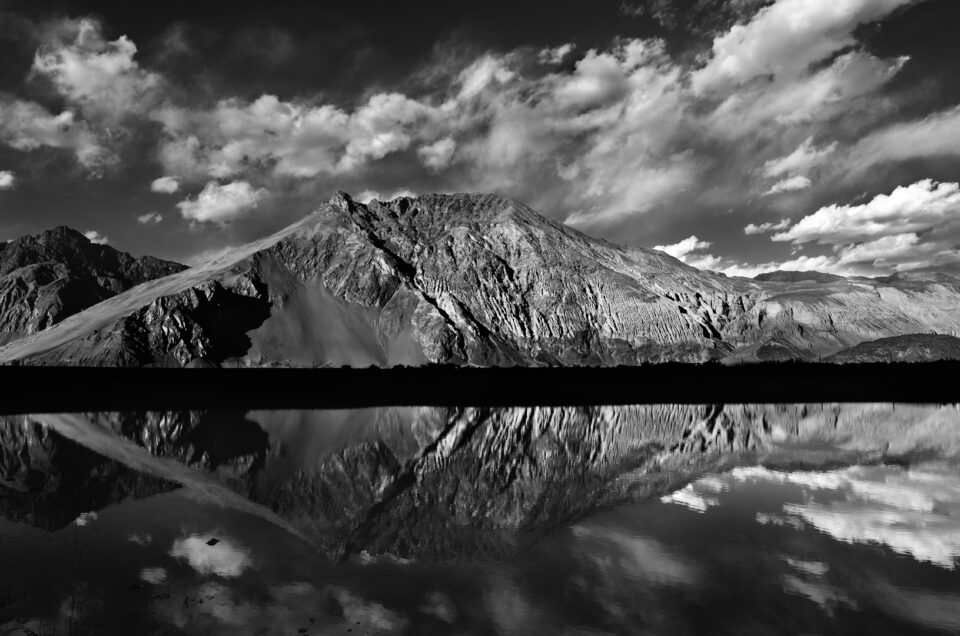 一个湖反射的黑白图像-如何采取更好的反射照片