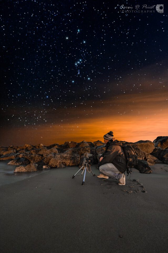 乔恩·西科德在新罕布什尔州拉伊拍摄夜空