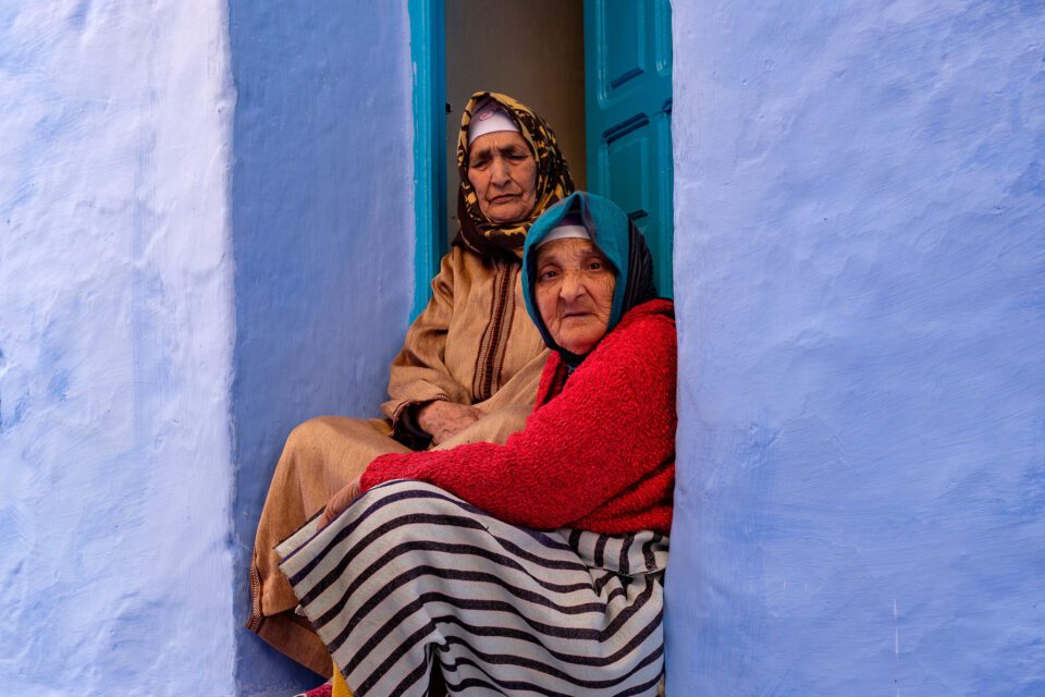 舍夫沙万的摩洛哥老妇人