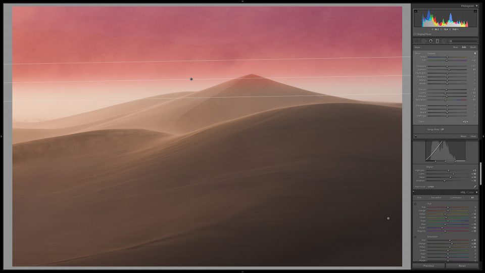 沙丘照片背景的梯度滤镜